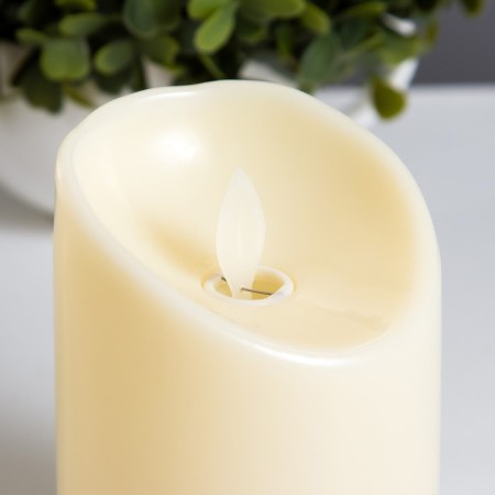 Night Plastic "Big Candle" from batteries 3AAA 7.5x7.5x10 cm Risalux-3