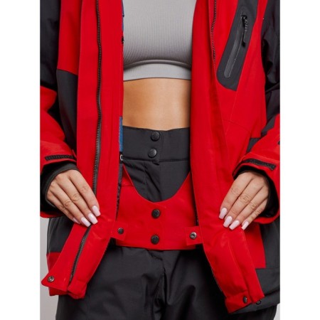 Ski suit female, size 54, red color-10