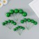 Decor for creativity "Green balls" d = 2; 3; 3.5 and 4 cm set 20 pcs