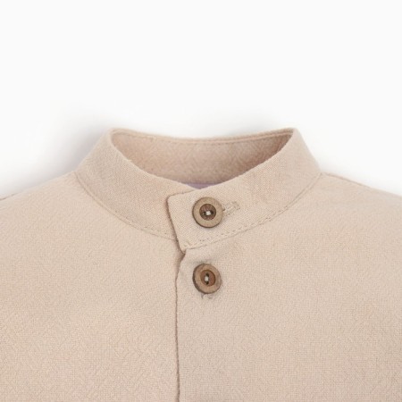 Set for a boy (shirt, trousers) minku beige color, height 74-80-4