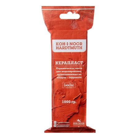 Half-hardening mass 1000 g, Koh-I-Noor Keraplast, Natural, Terracotta-1