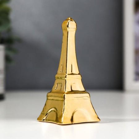 Souvenir ceramics "Eiffel Tower" gold 9.5x4x4 cm-1