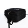 Youth backpack from textiles, 2 parts with a zipper, 4 pockets, black/green color