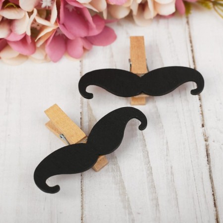 Decorative clothespins "mustache" set 6 pcs.-2