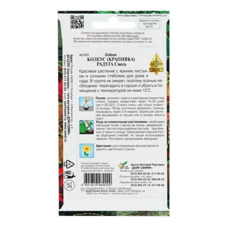 Seeds of indoor flowers Koleus "Bluma Rainbow", 130 pcs.-3
