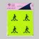 Reflective stickers "pedestrian", d = 6.5 cm, 4 pcs on the sheet, yellow color
