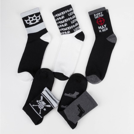 A set of male socks "Real man" 5 pairs, p. 41-44 (27-29 cm)-1