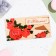 Money envelope "Happy Anniversary!" Red roses, 16x8 cm