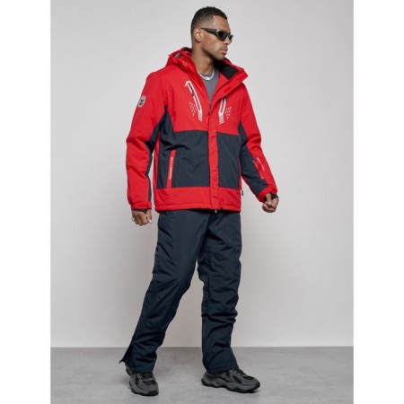 Ski costume men's winter, size 48, red color-2