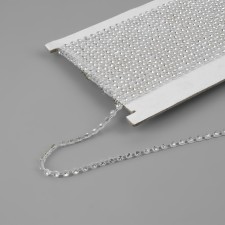 Rhinestones on threads, 4 mm, 9 ± 1 m, transparent color
