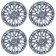 Wheel caps R14 "Power", silver set 4 pcs.