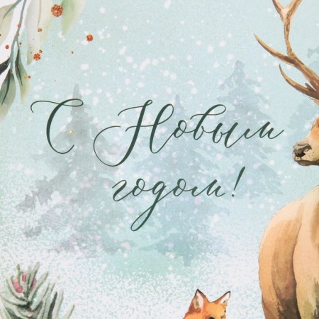 Laminated vertical packet “On the forest edge”, L 28 x 38 x 9 cm, New Year-4