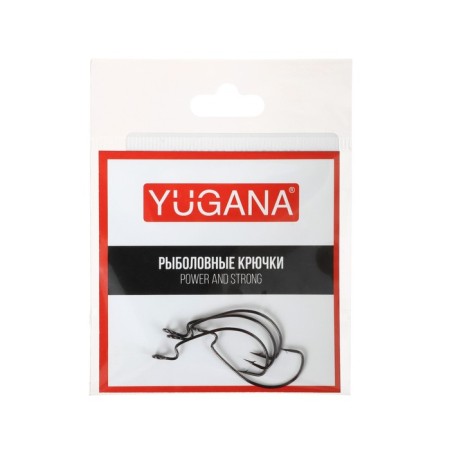 Offset hooks Yugana Wide Range Worm Big Eye, No. 6, 4 pcs.