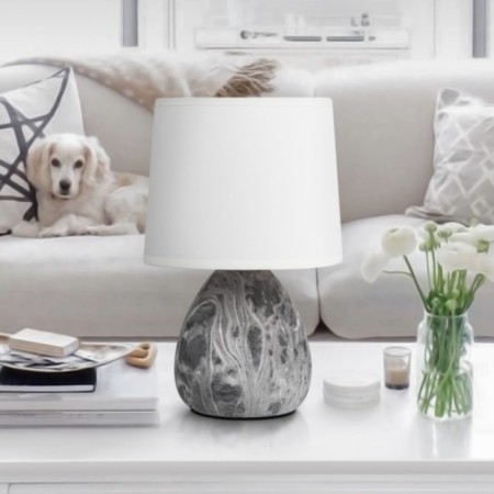 Rivoli Damaris 1he14, 40 watts Ceramics Black and white with a lampshade-5