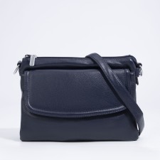 Bag Cross-Bodi with a zipper, blue color