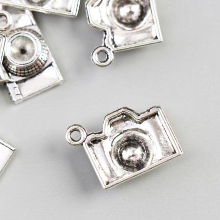 Decor for creativity Metal "Camera" silver 1.5x2.1 cm-1