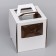 Box for cake 2 windows, with handles, white, 26 x 26 x 30 cm