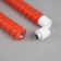 A set of LED candles, red, 2 × 25 × 2 cm, plastic, wax, batteries AAAX2 (not in the kit), glow warm white, 2 pcs.