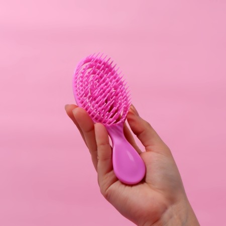 Comb - mini massage, 5.5 × 14 cm, pink color-3