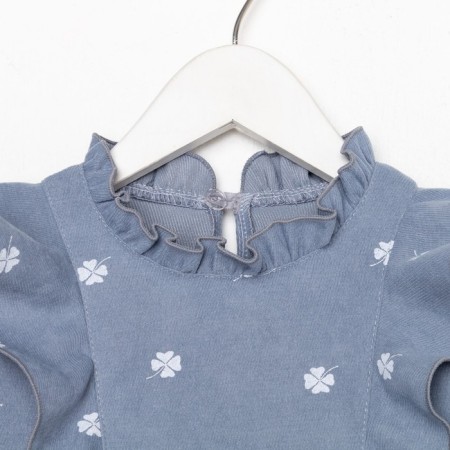Baby dress KAFTAN "Leaflets", p. 34 (122-128), blue-8