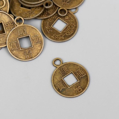 Souvenir metal Suspension "Coin" under brass 1.4 cm-1
