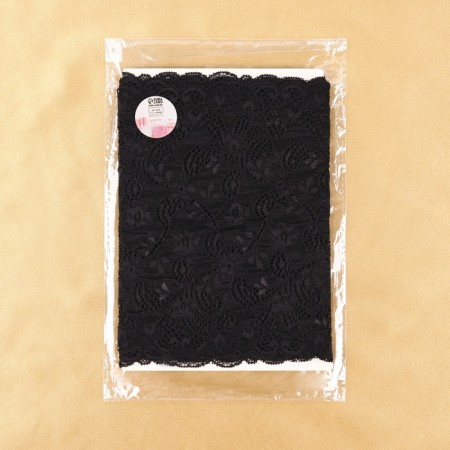 Lace elastic fabric, 180 mm × 2.7 ± 0.5 m, black color-3