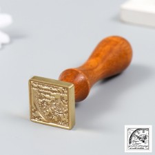Printing for wax with a wooden handle 