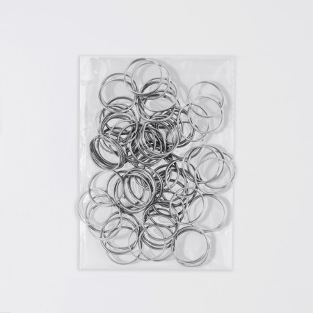 Ring for a key fob, d = 25 mm, thickness 2 mm, silver color-2