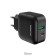 Network charger Borofone BA46A, USB Qc3.0 3 A, Type-C PD 3 A, Black