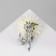 Brooch "Flower" chrysanthemum, white-green color in silver