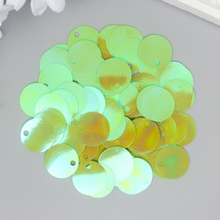 Sequins "circle" light green set 30 g d = 2 cm-1