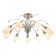 Lamp Ceiling Economy Highlight 12121/9sn MK, 9x40W, E14, 35x70x70 cm, silver color