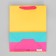 Three-color gift package, packaging, “yellow-pink-blue”, MS 18 x 23 x 10 cm