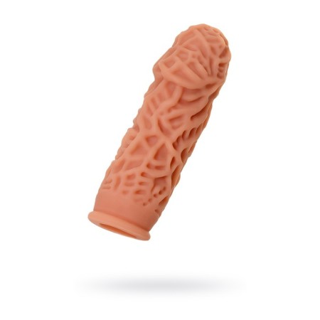 Kokos nozzle with additional stimulation, realistic, TPE, bodily, 12.7 cm