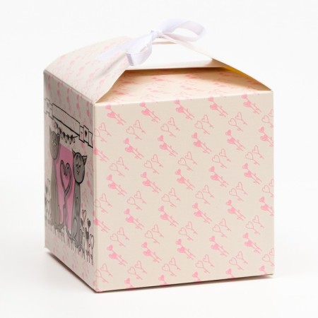 Folding box "with all my heart", 10 x 10 x 10 cm-1