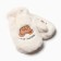 Mittens teenage minku Bear embroidery 24 cm color white