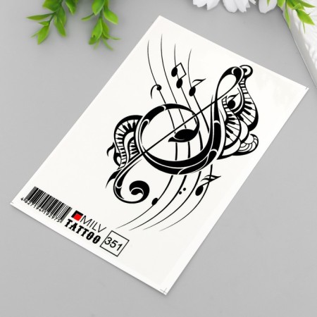 Tattoo "Violin key" 10x15 cm-1