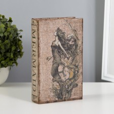 Safe-book wood, leatherette 