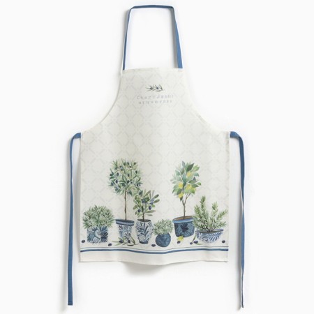 Apron "Ethel" Olives 60x70cm, 100% HL, reps 220 g/m2-11