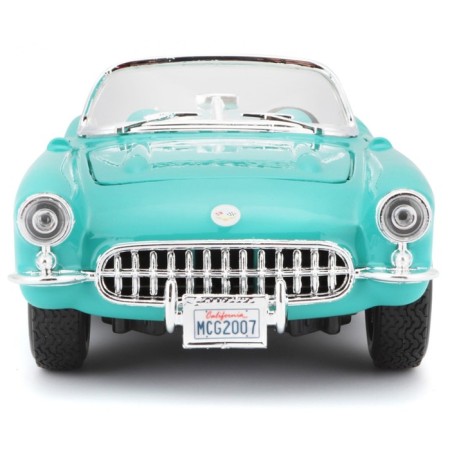 MASTO DIE-CAST 1957 Chevrolet Corvette machine, opening doors, 1:24, turquoise color-9