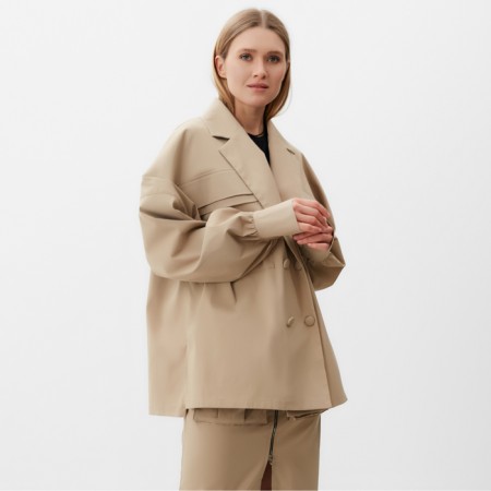 Women's jacket Minaku: safari beige color, river 46-2
