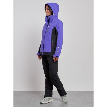Ski costume female winter, size 42, dark purple color-2