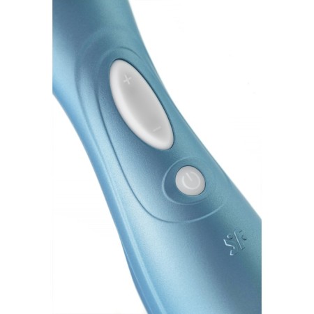 Vacuum-wave contactless stimulator of the Satiffyer Pro 2, 15 cm, silicone, silver color, blue-7