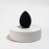 Makeup sponge, set - 2 pcs, 6 × 4 cm, increase when getting wet, black color is black