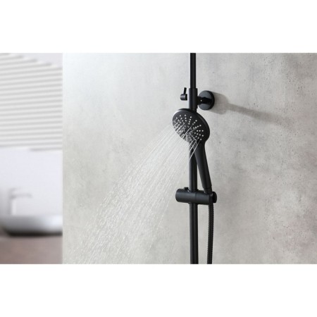 Lemark Bronx LM3772BL shower system, simultaneous, tropical shower, watering can, black-5