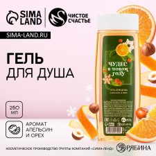The shower gel “Miracles in the New Year!”, 250 ml, the aroma of orange and nuts, pure happiness