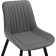 Stool on a metal frame Seda metal/velor, black/dark gray 50.5x57x83 cm