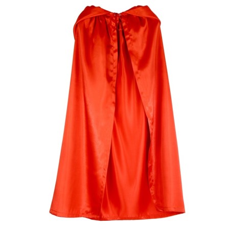 Carnival cloak, satin, terracotta color, length 85 cm-3