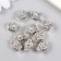 Bead for creativity Metal "Hothe" silver 1x1.4 cm