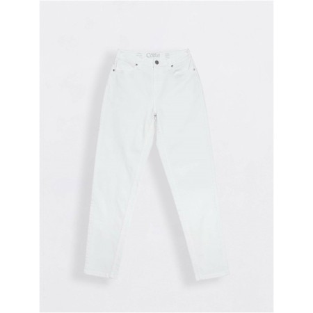 Women's jeans with a high landing CONTE Elegant Mom Fit, size XS, color White